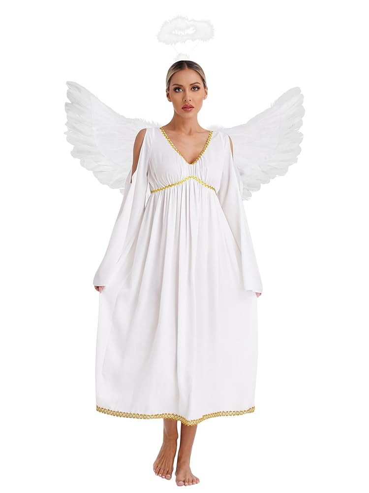 Amazon.com: winying Womens Angel Costume Flare Sleeve